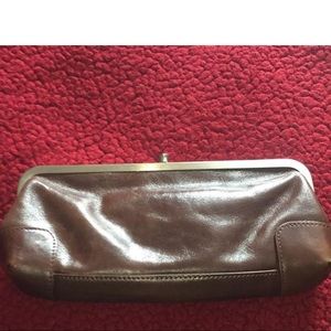 Latico brown leather clutch